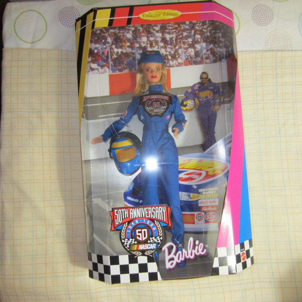 1998 NASCAR BARBIE STILL IN BOX- 50TH ANNIVERSARY "COLLECTOR EDITION"